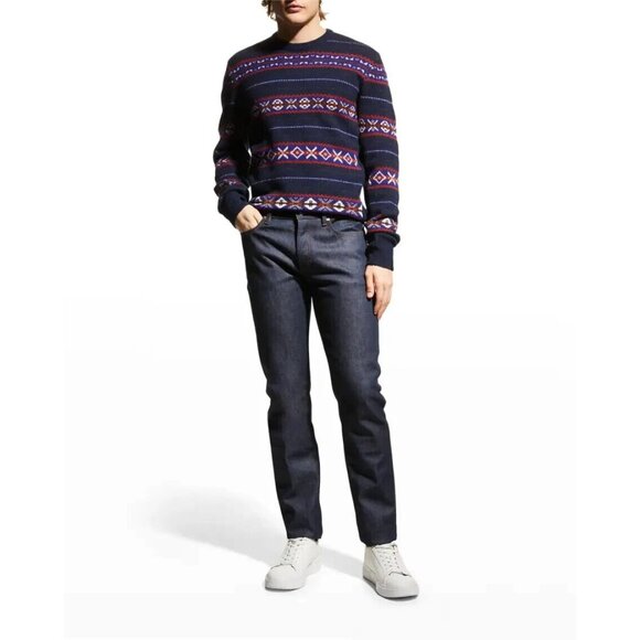 Rag & Bone Blue Men's Wesley Fair Isle Sweater 100% Wool, Size XL NWT! $395 - Picture 1 of 7